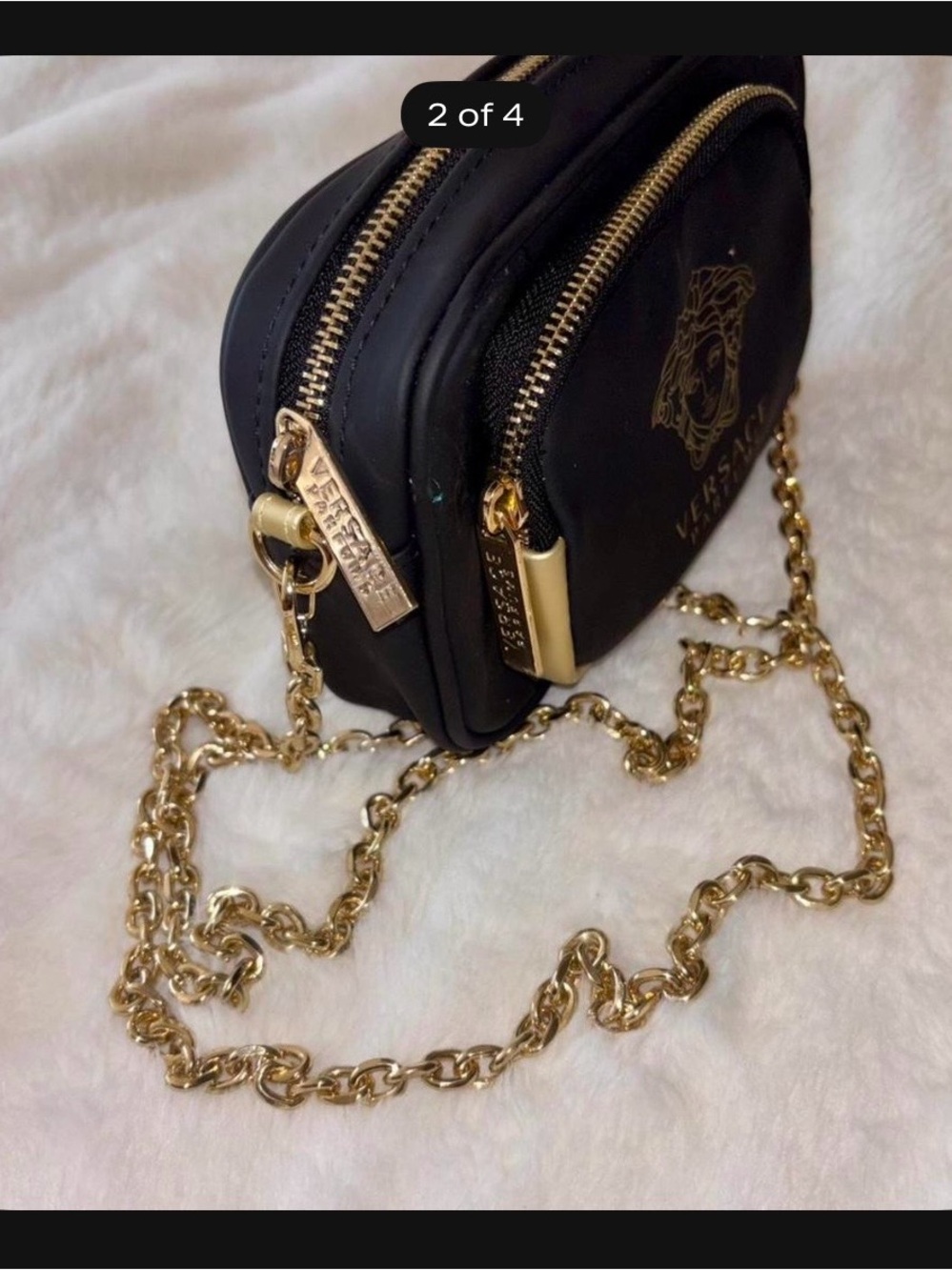 Versace Black Crossbody with Gold Medusa Detailing - Picture 2 of 4